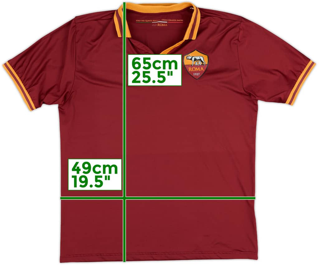 2013-14 Roma Home Shirt - 8/10 - (XL.Boys)