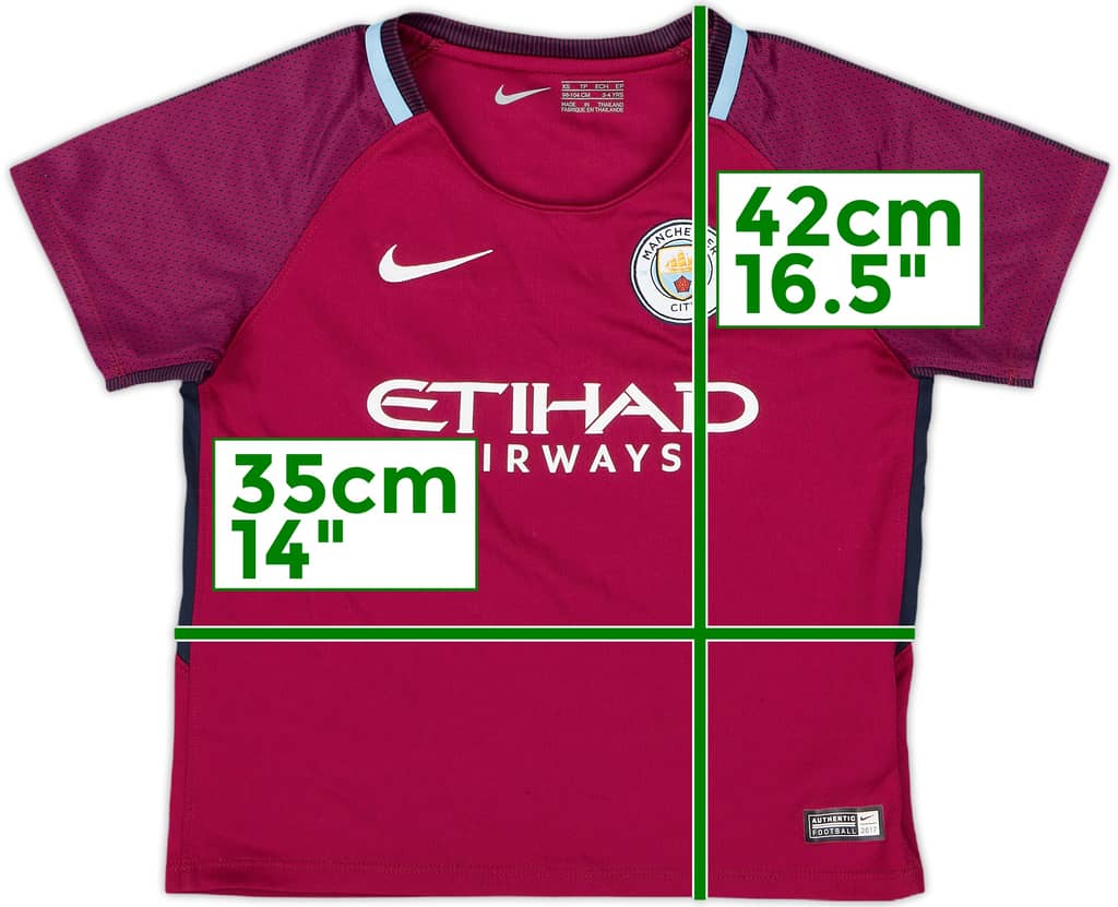 2017-18 Manchester City Away Shirt - 9/10 - (3-4 Years)