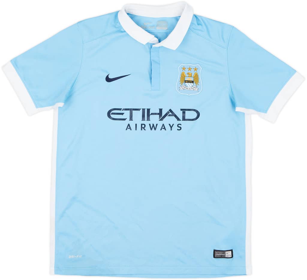 2015-16 Manchester City Home Shirt - 7/10 - (XL.Boys)