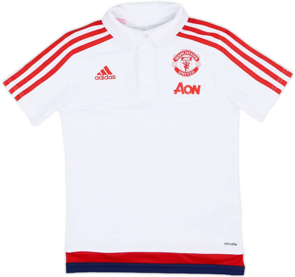 2015-16 Manchester United adidas Polo Shirt - 9/10 - (7-8 Years)