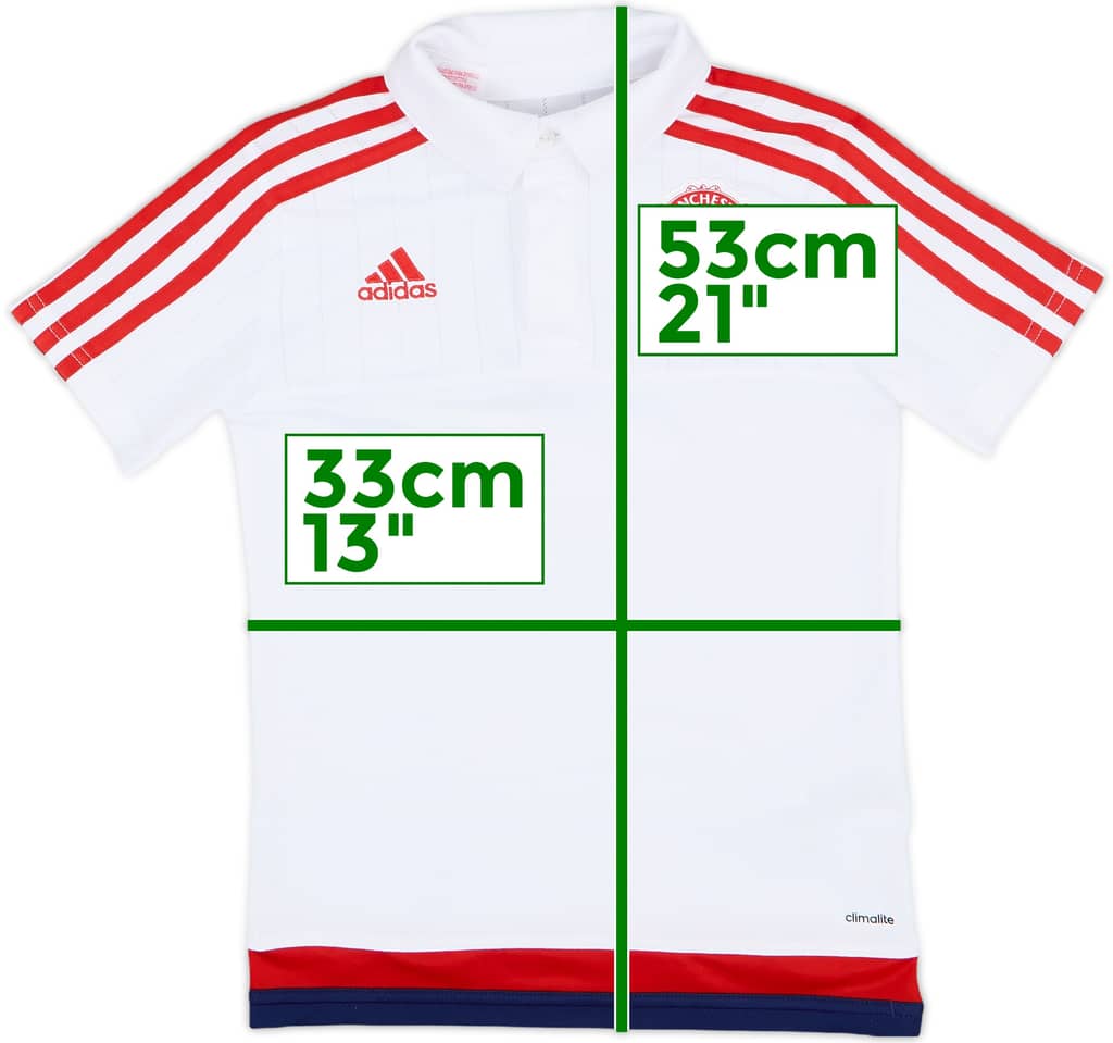 2015-16 Manchester United adidas Polo Shirt - 9/10 - (7-8 Years)