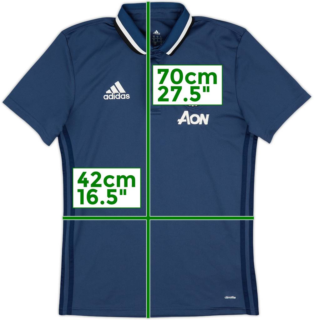 2016-17 Manchester United adidas Polo Shirt - 9/10 - (S)