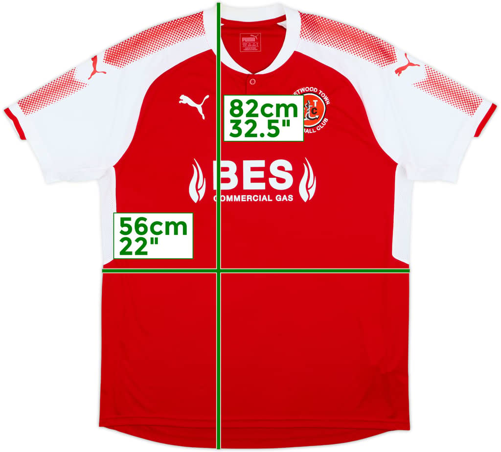 2017-18 Fleetwood Town Home Shirt - 6/10 - (XL)