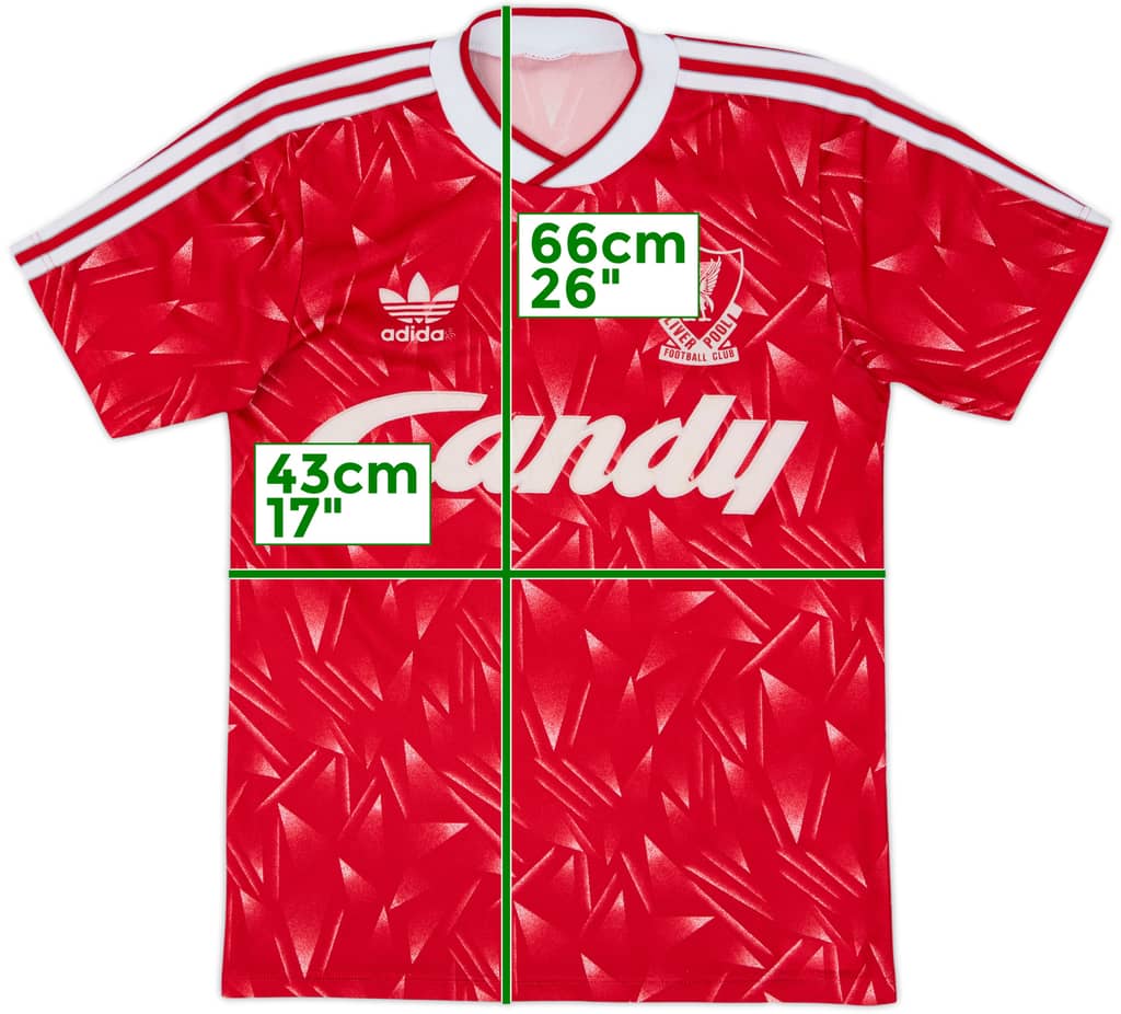 1989-91 Liverpool Home Shirt - 8/10 - (L.Boys)