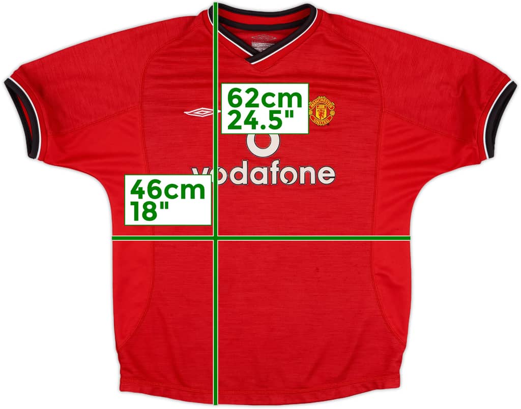 2000-02 Manchester United Home Shirt - 8/10 - (M.Boys)