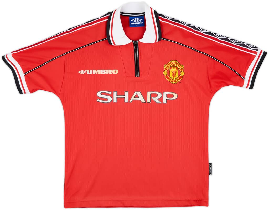 1998-00 Manchester United Home Shirt - 7/10 - (Y)