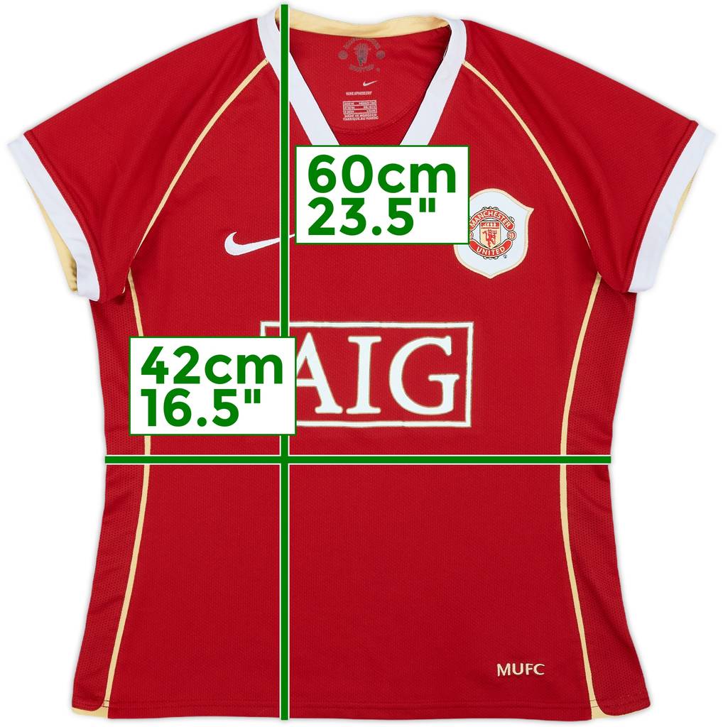 2006-07 Manchester United Home Shirt - 8/10 - (Women's M)