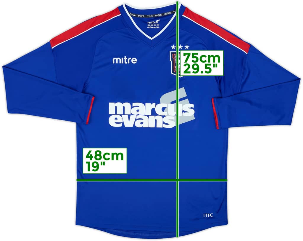 2012-13 Ipswich Home L/S Shirt - 8/10 - (S)