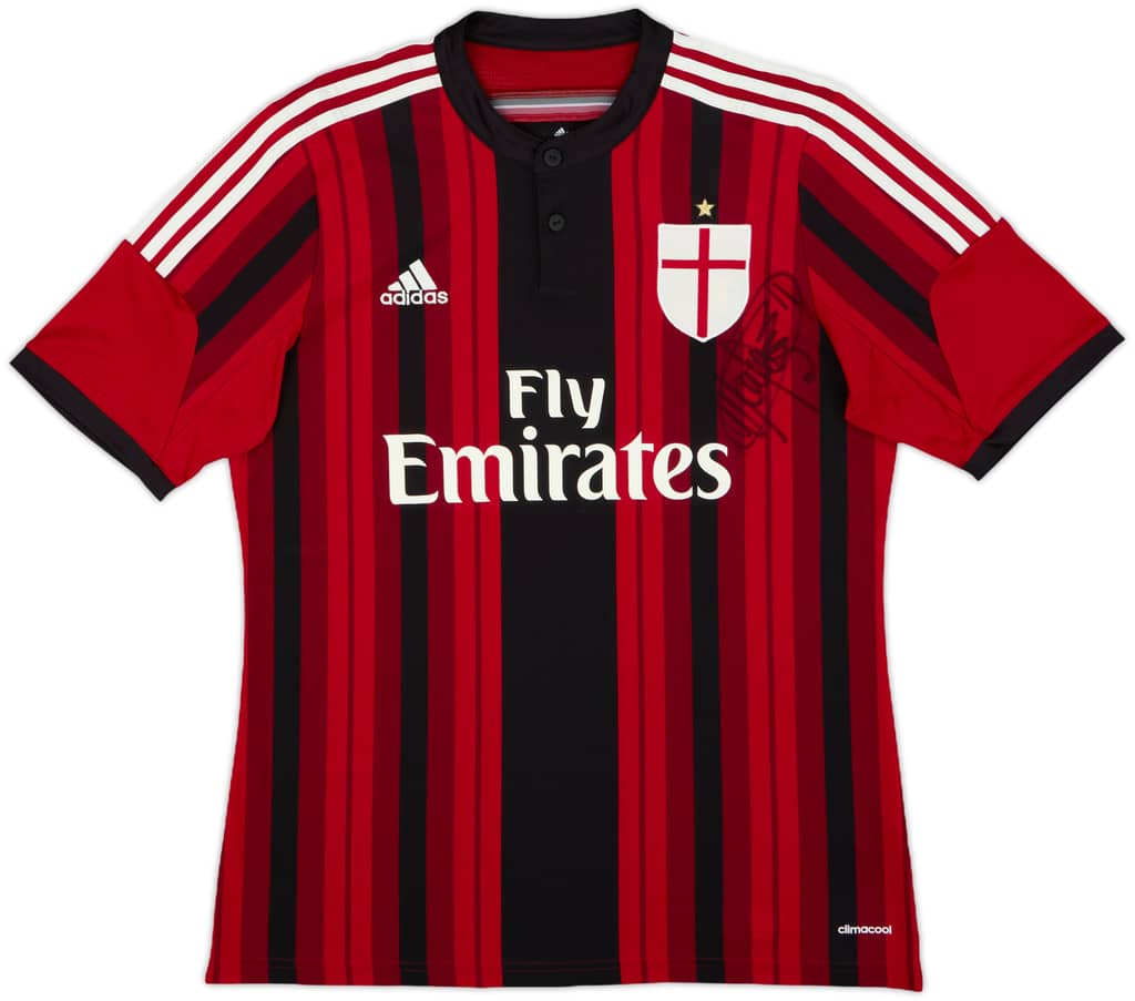 2015-16 AC Milan Signed Home Shirt - 8/10 - (L)