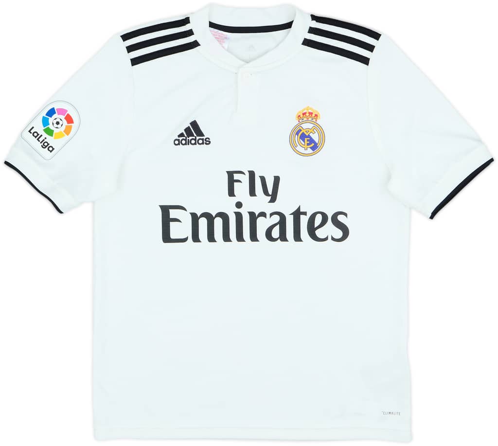 2018-19 Real Madrid Home Shirt - 8/10 - (L.Boys)