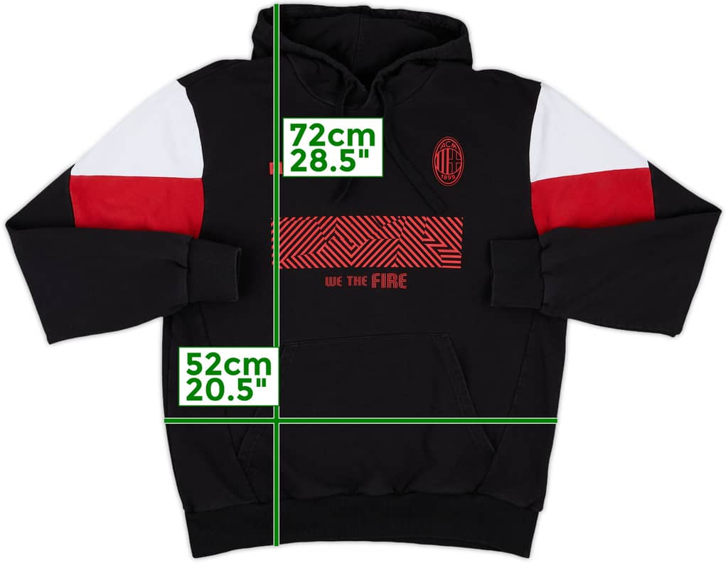 2021-22 AC Milan Puma Hooded Sweat Top - 8/10 - (M)