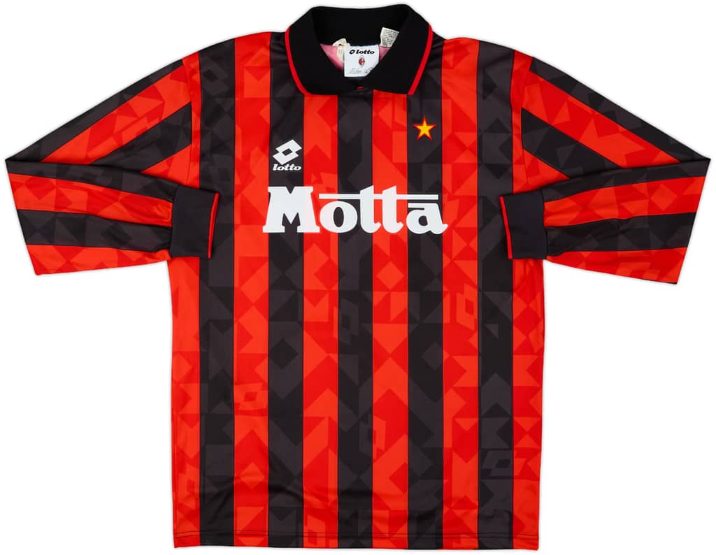 1993-94 AC Milan Home L/S Shirt - 9/10 - (XL)