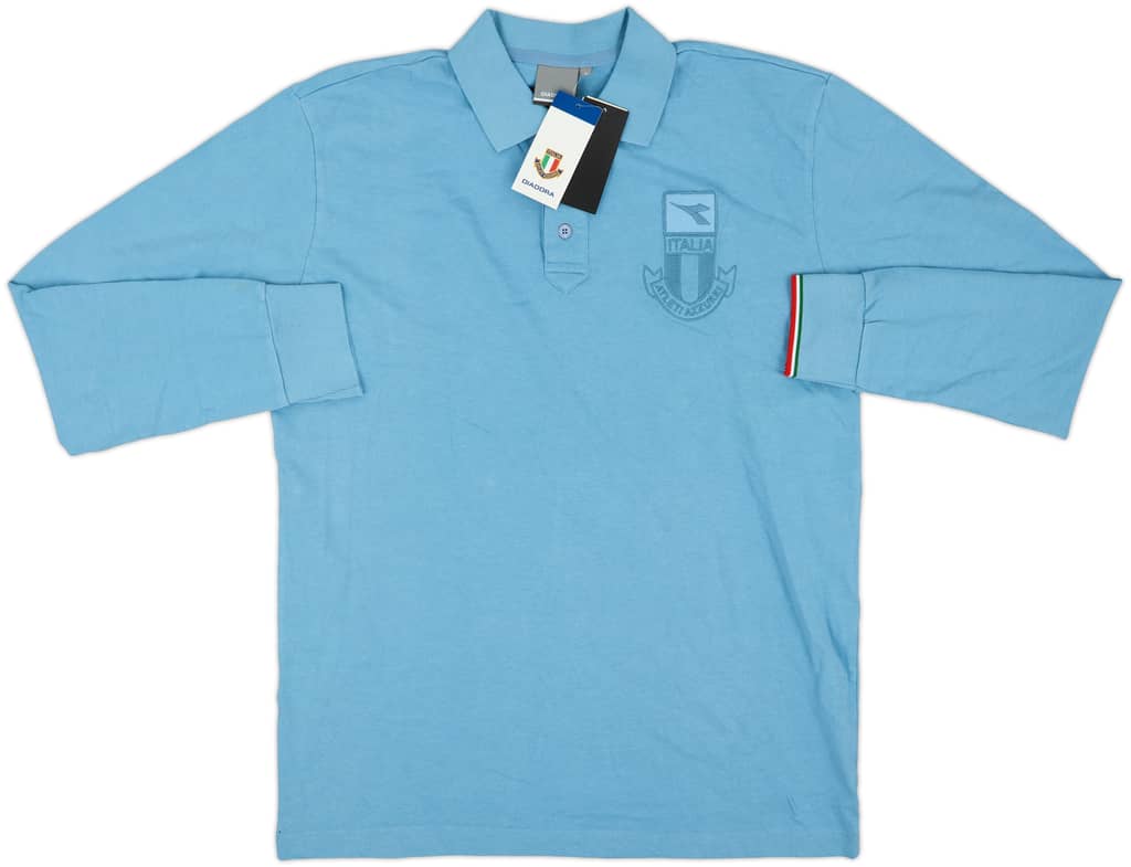 2000s Italy Athletics Diadora Polo L/S Shirt (XL)