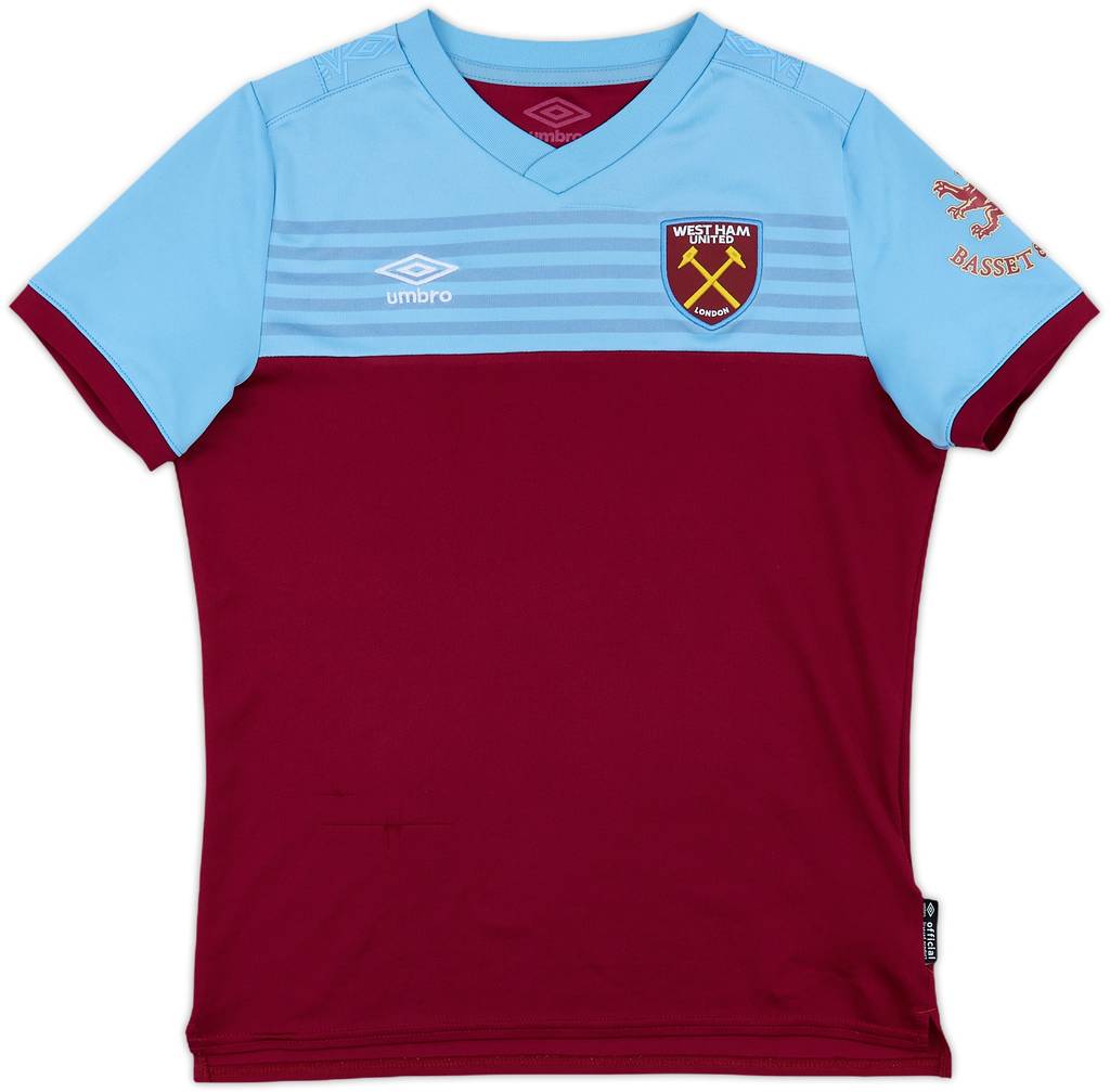 2019-20 West Ham Home Shirt - 8/10 - (L.Boys)