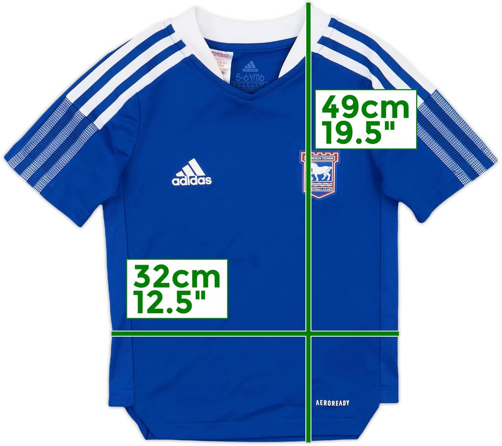 2021-22 Ipswich adidas Training Shirt - 8/10 - (5-6 Years)