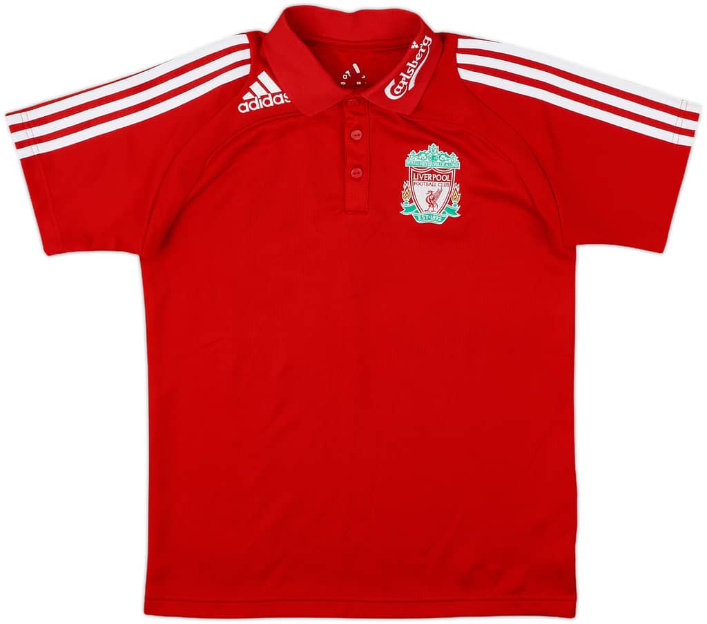 2008-09 Liverpool adidas Polo Shirt - 8/10 - (L.Boys)