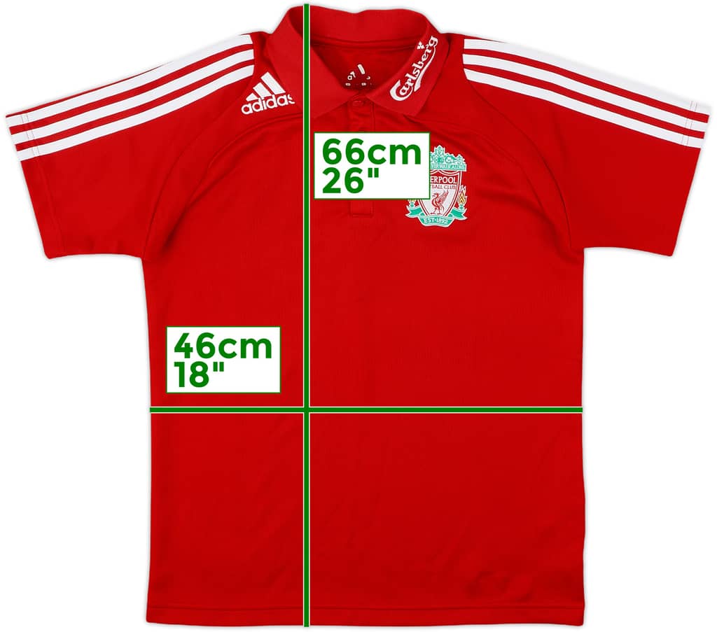 2008-09 Liverpool adidas Polo Shirt - 8/10 - (L.Boys)