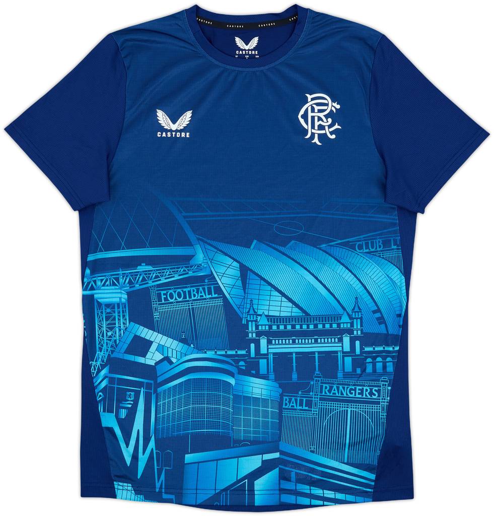 2023-24 Rangers Castore Training Shirt - 9/10 - (S)
