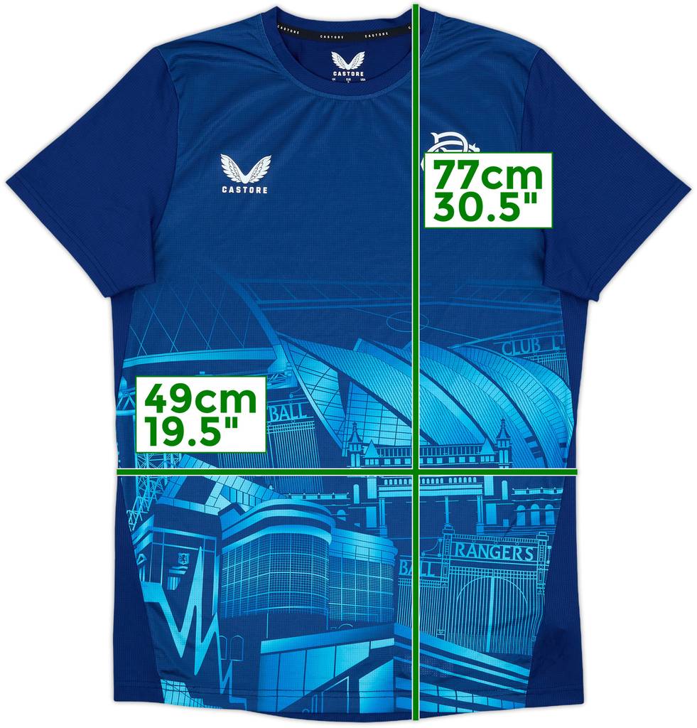 2023-24 Rangers Castore Training Shirt - 9/10 - (S)