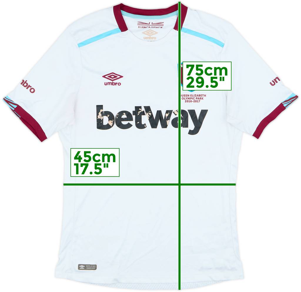 2016-17 West Ham Away Shirt - 4/10 - (M)