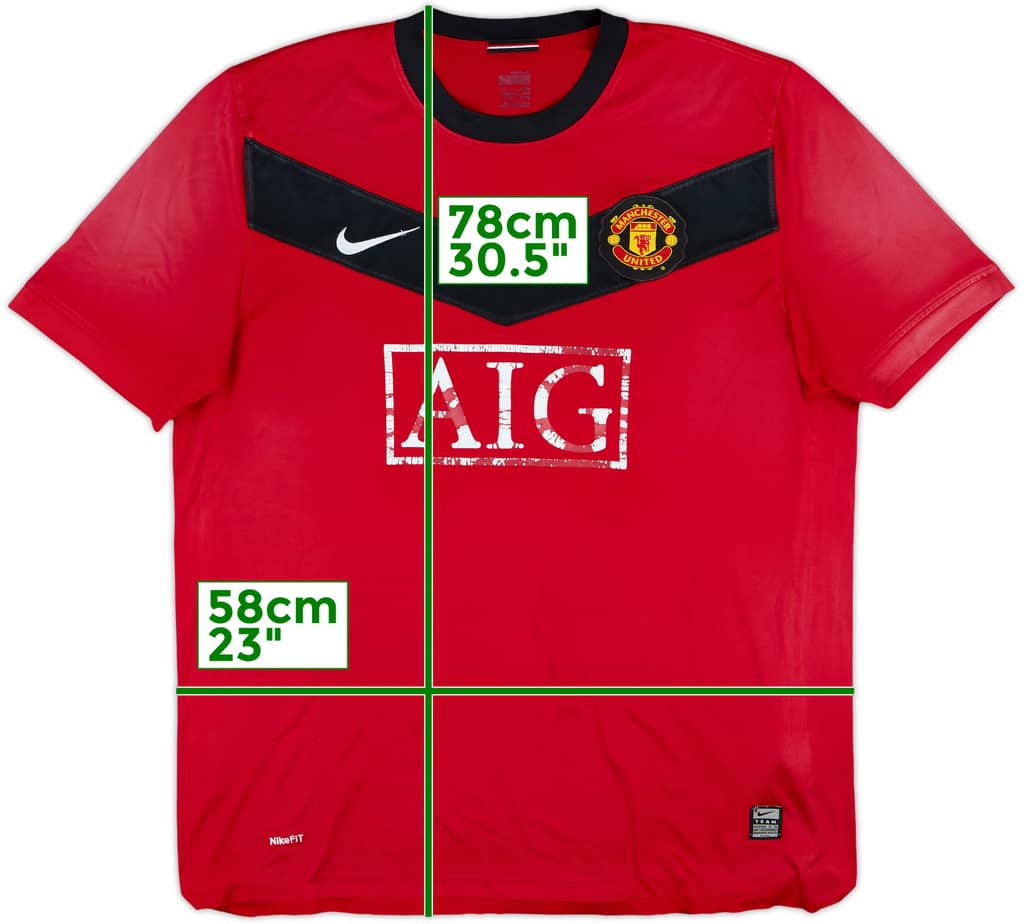 2009-10 Manchester United Home Shirt - 3/10 - (XL)