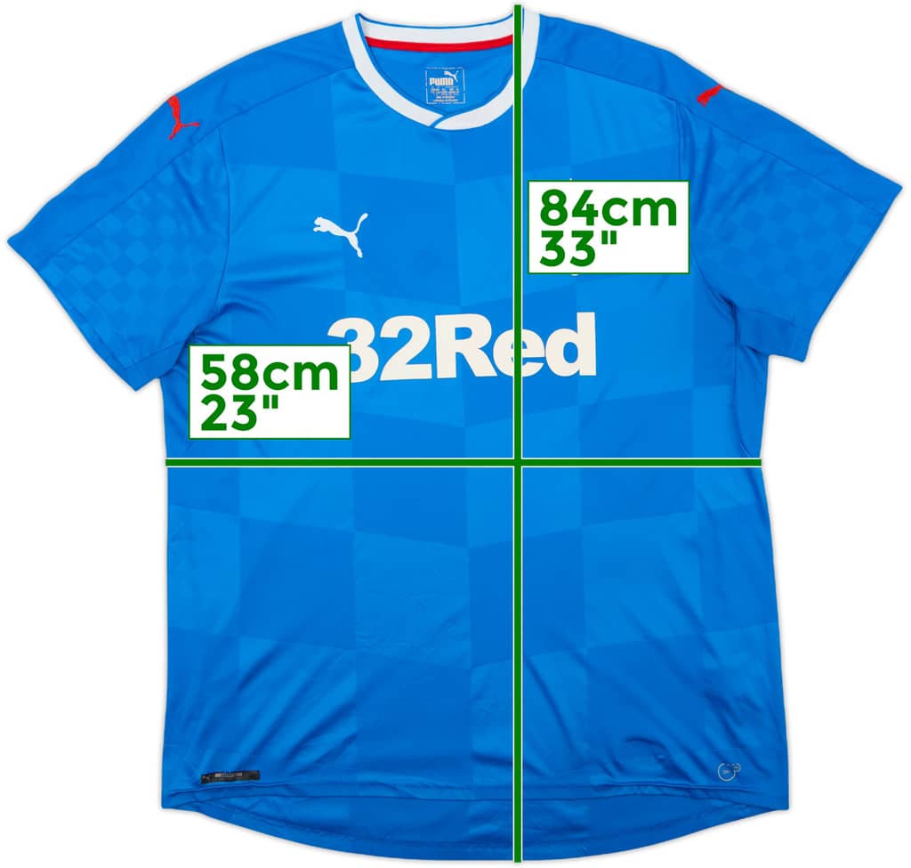 2016-18 Rangers Home Shirt - 8/10 - (XXL)