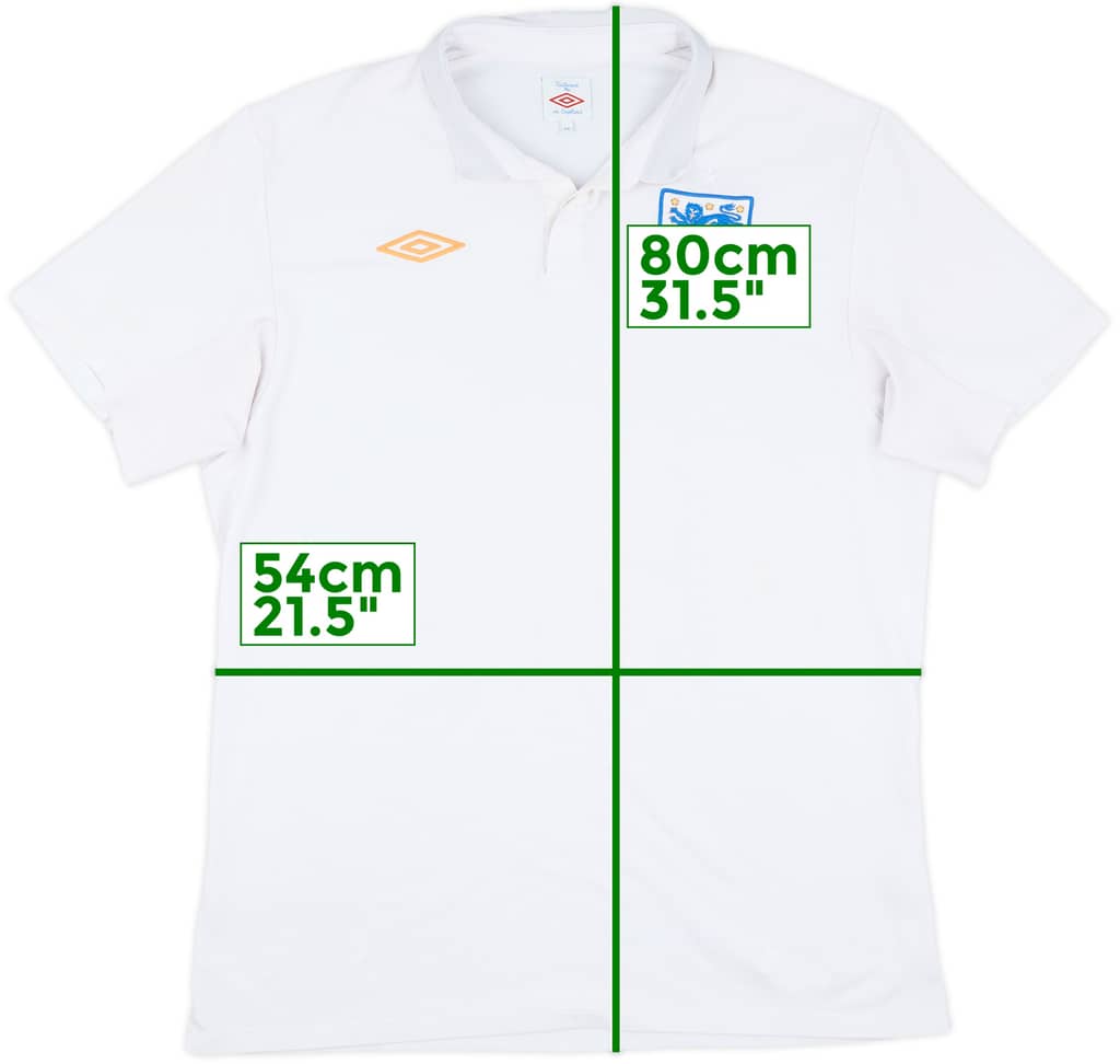 2009-10 England Home Shirt - 4/10 - (XL)