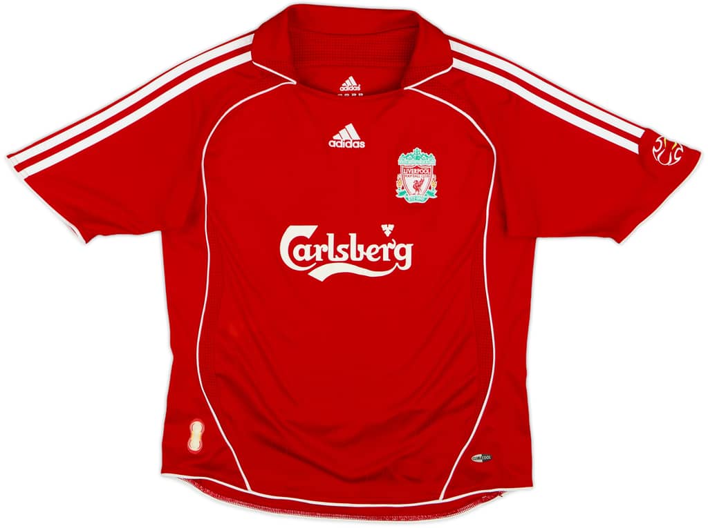 2006-08 Liverpool Home Shirt - 8/10 - (M.Boys)