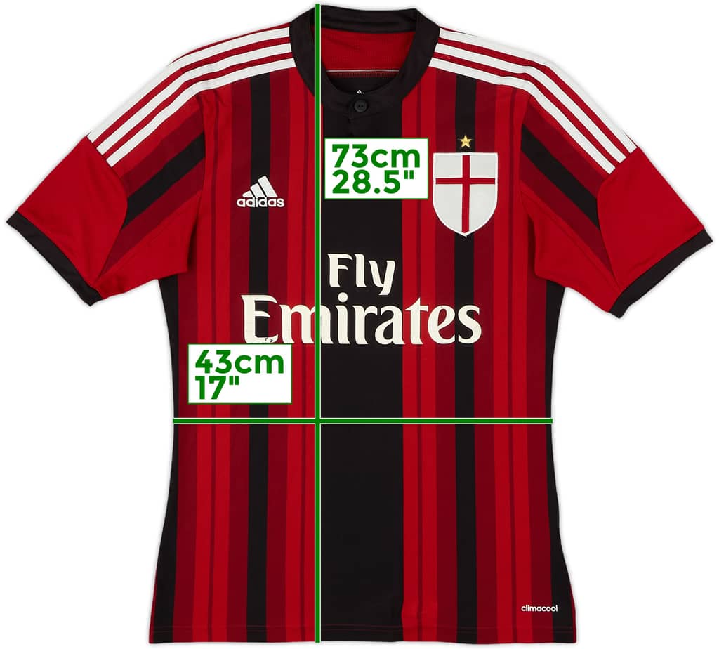 2014-15 AC Milan Home Shirt - 6/10 - (S)