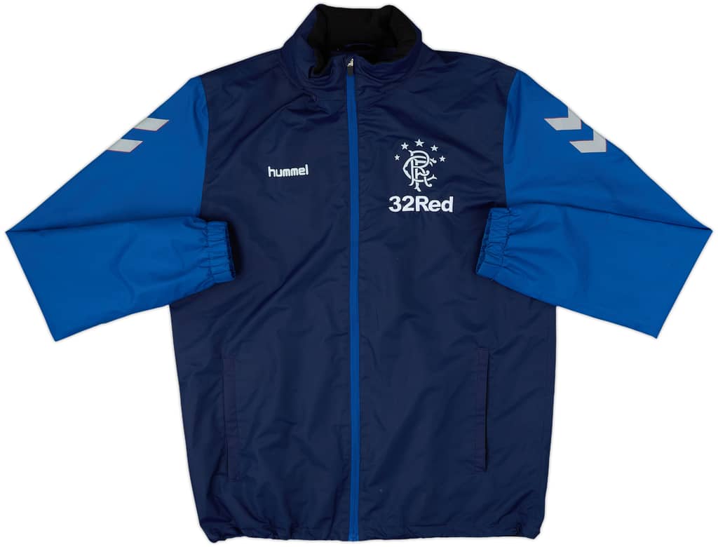 2018-19 Rangers Hummel Hooded Rain Jacket - 7/10 - (M)