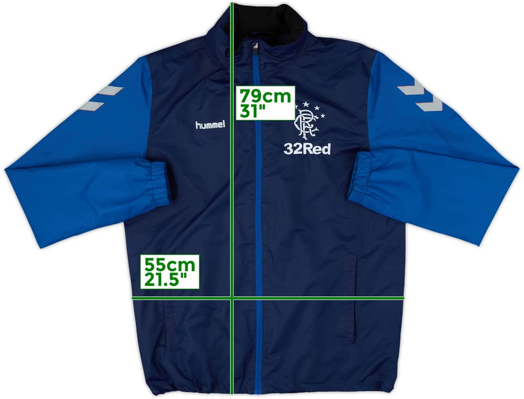 2018-19 Rangers Hummel Hooded Rain Jacket - 7/10 - (M)