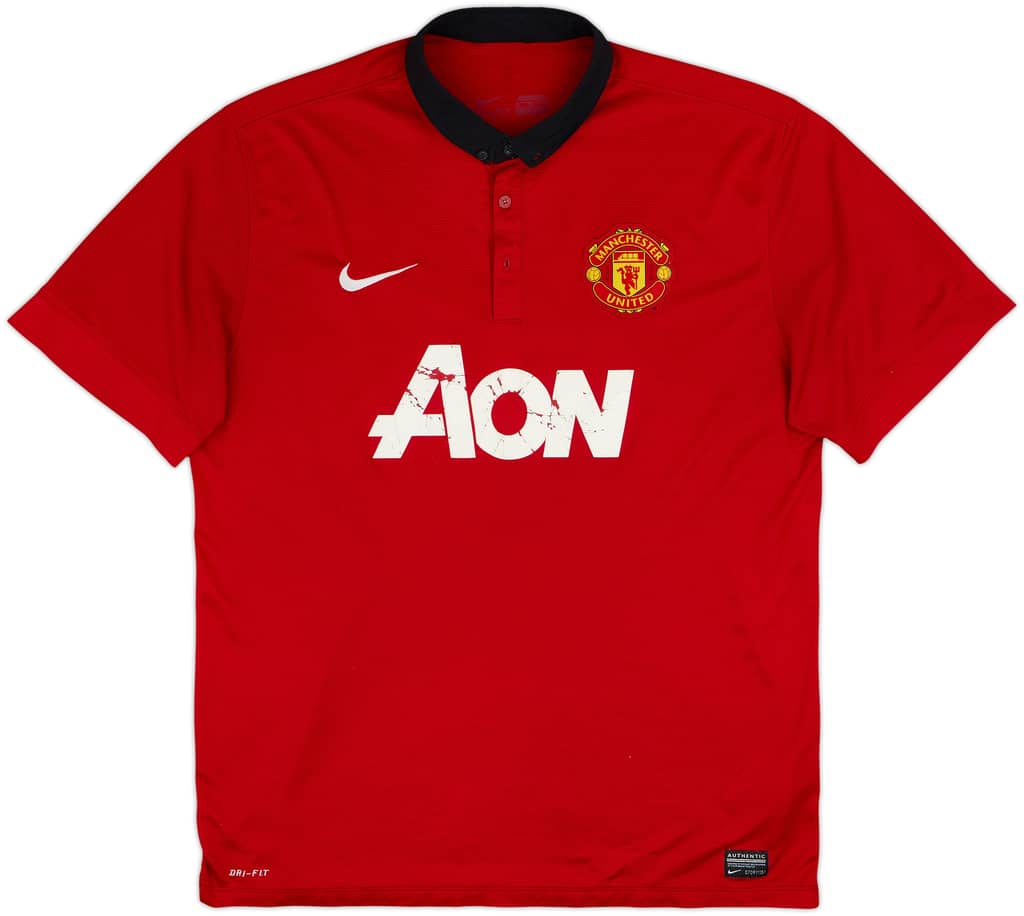 2013-14 Manchester United Home Shirt - 4/10 - (XL)
