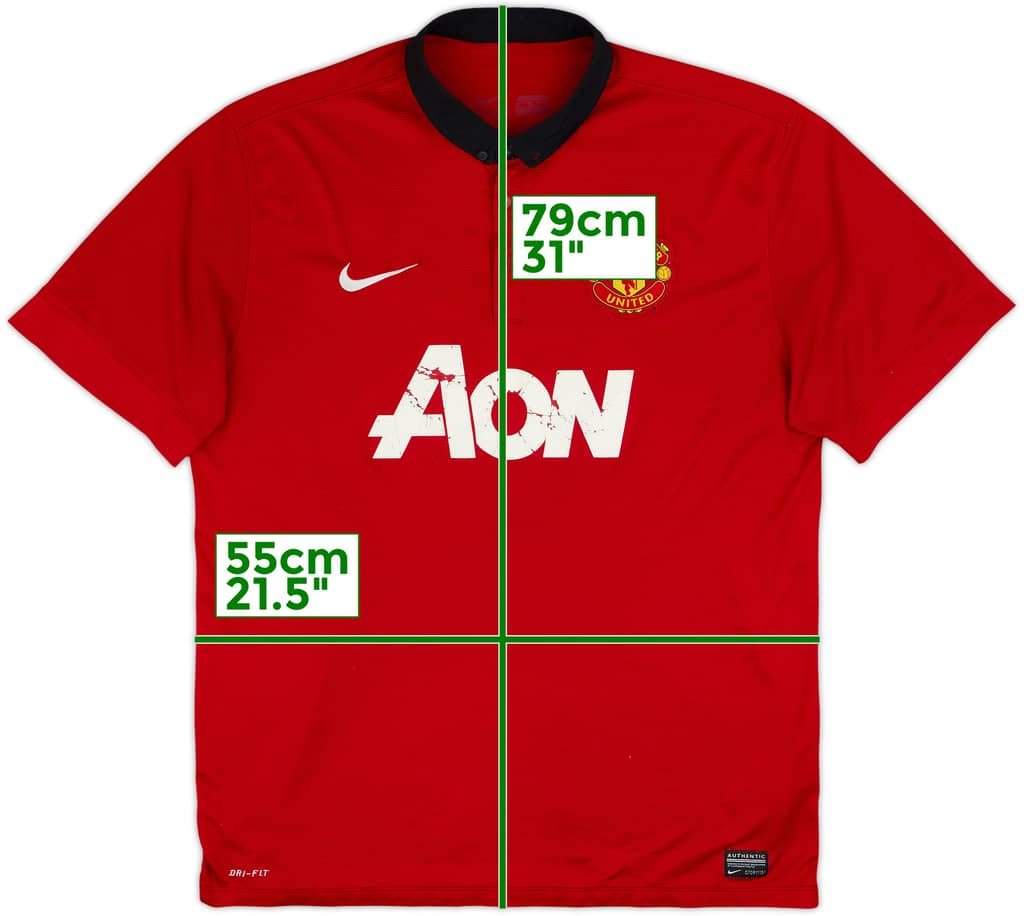 2013-14 Manchester United Home Shirt - 4/10 - (XL)