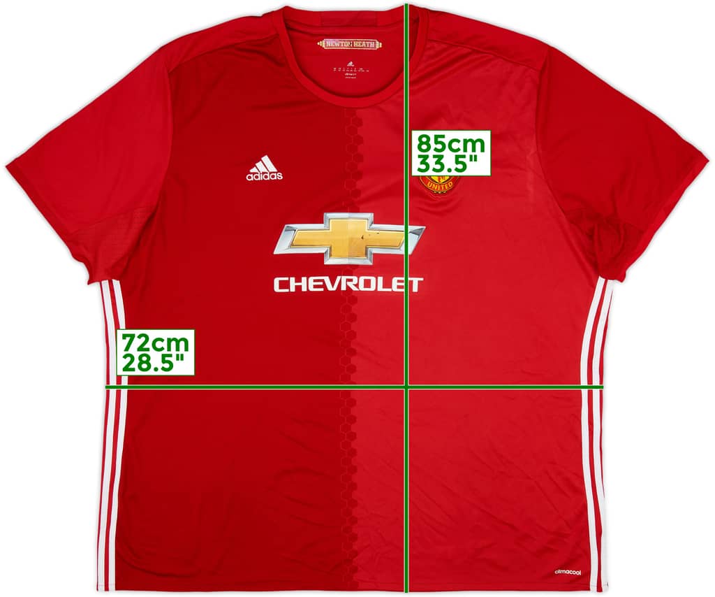 2016-17 Manchester United Home Shirt - 7/10 - (4XL)