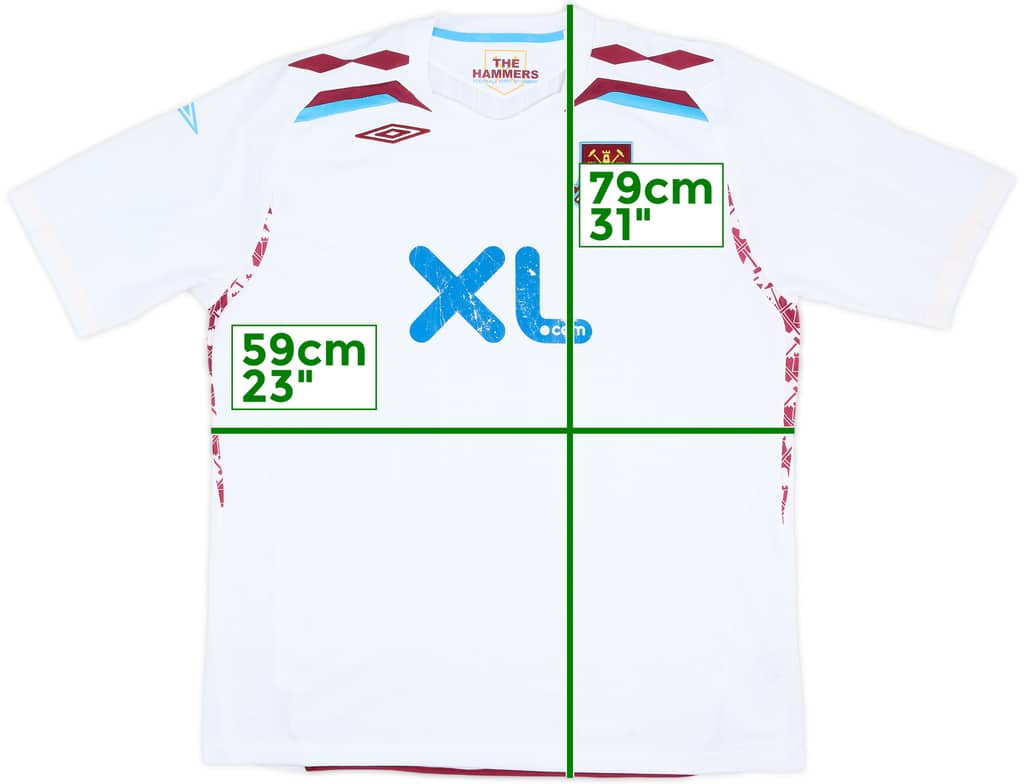 2007-08 West Ham Away Shirt - 5/10 - (XXL)