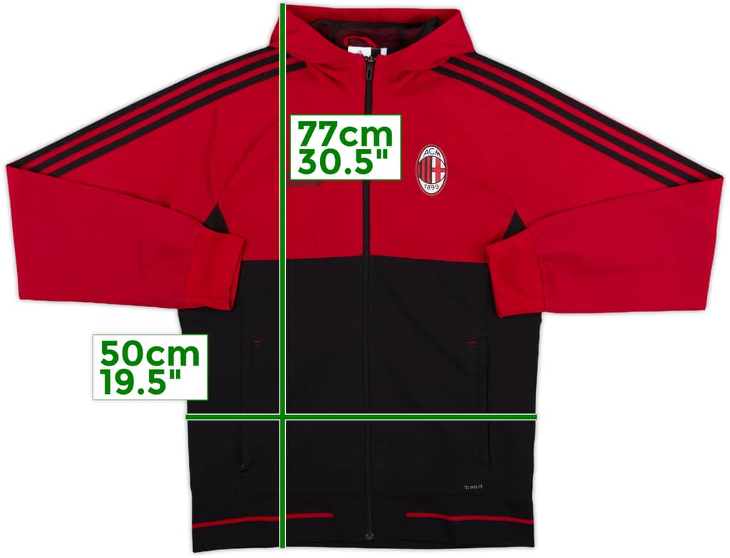 2017-18 AC Milan adidas Hooded Track Jacket - 8/10 - (M)