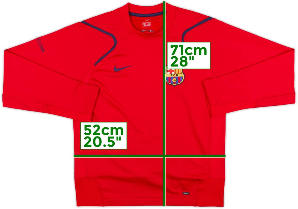2006-07 Barcelona Nike Sweat Top - 8/10 - (M)