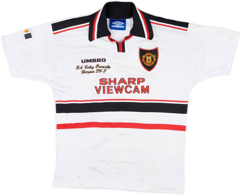 1997-99 Manchester United 'Champions' Away Shirt - 5/10 - (L.Boys)