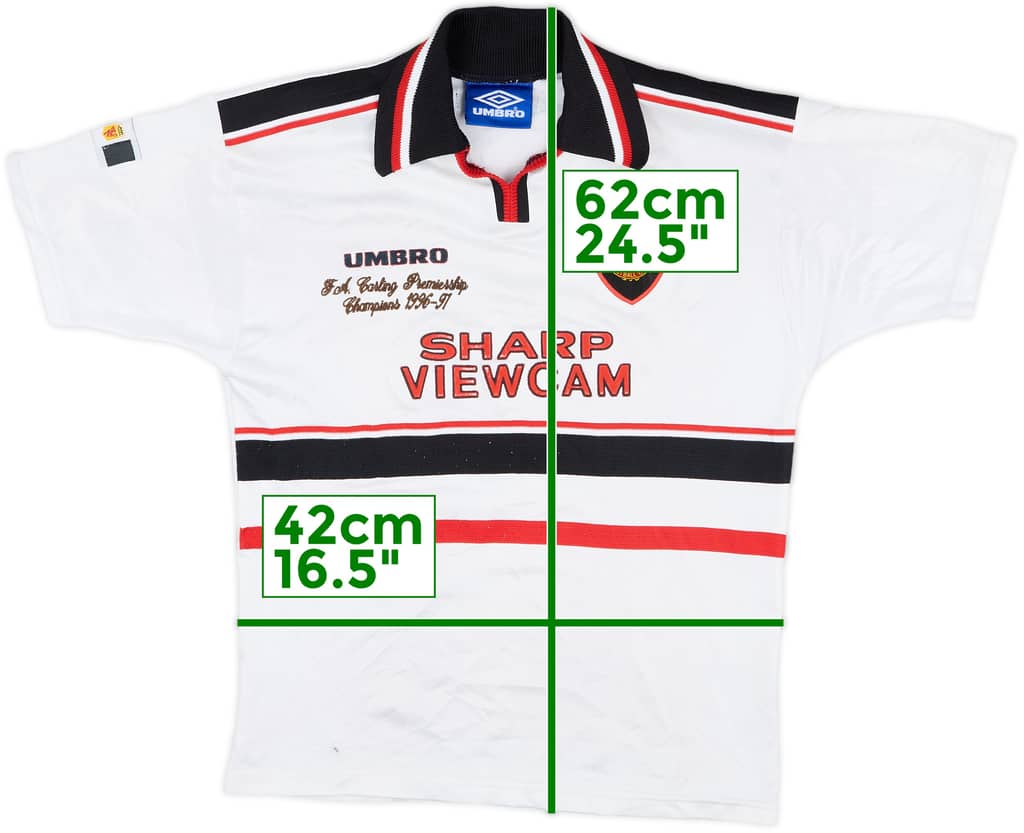 1997-99 Manchester United 'Champions' Away Shirt - 5/10 - (L.Boys)