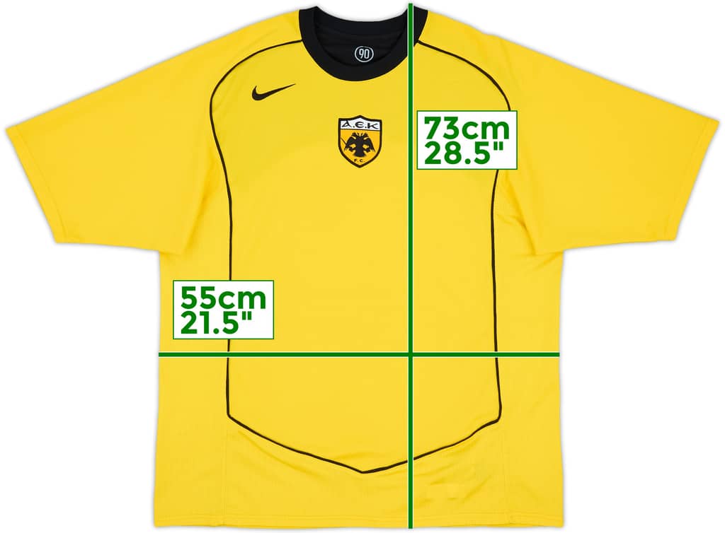 2004-05 AEK Athens Basic Home Shirt - 8/10 - (L)
