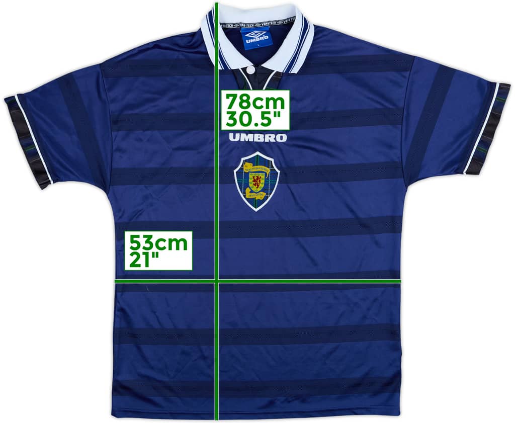 1998-00 Scotland Home Shirt - 8/10 - (L)