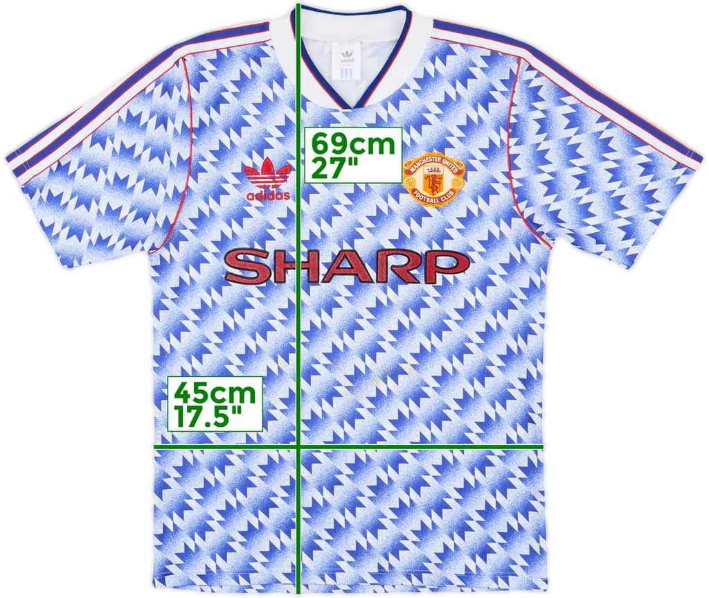 1990-92 Manchester United Away Shirt - 7/10 - (S)