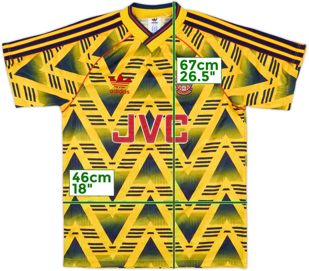 1991-93 Arsenal Away Shirt - 8/10 - (S)