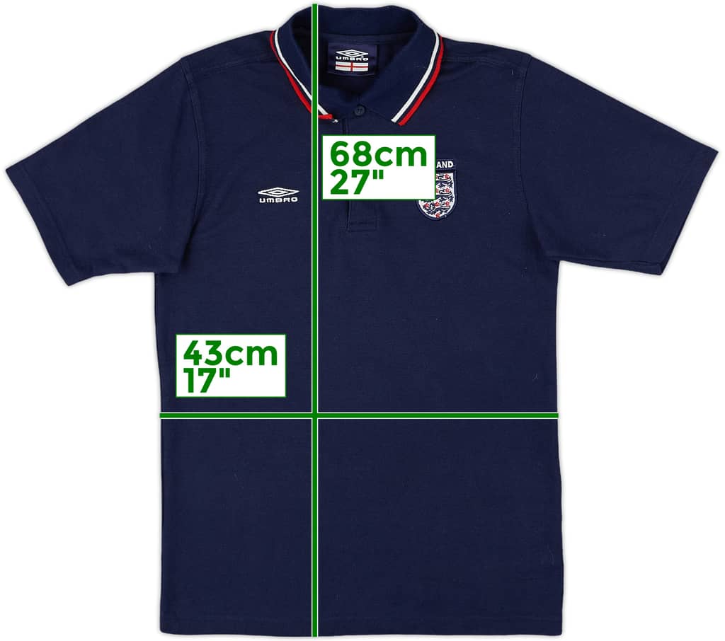 2002-03 England Umbro Polo Shirt - 7/10 - (S)