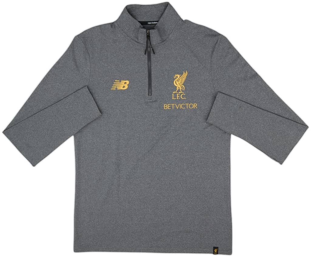 2017-18 Liverpool New Balance 1/4 Zip Drill Top - 8/10 - (S)