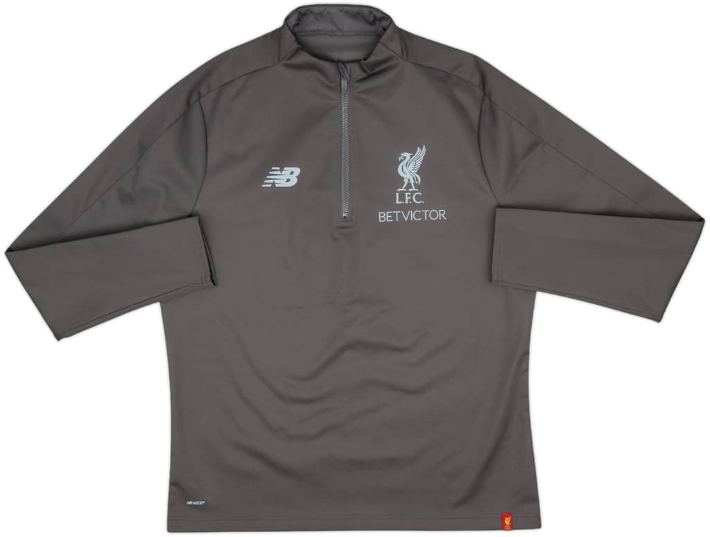 2018-19 Liverpool New Balance 1/4 Zip Drill Top - 9/10 - (L)