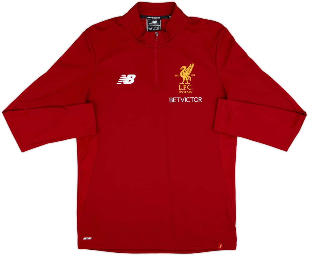 2017-18 Liverpool New Balance 1/4 Zip Drill Top - 7/10 - (M)