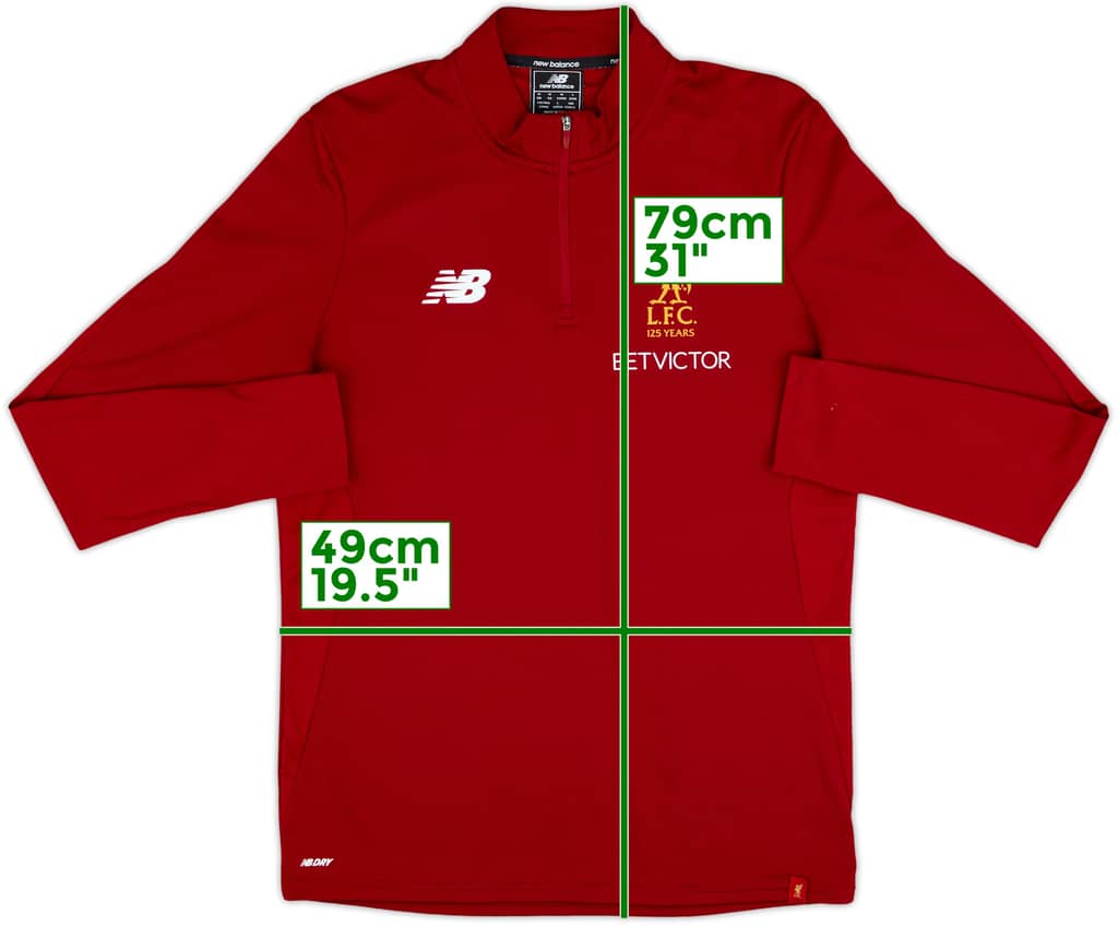 2017-18 Liverpool New Balance 1/4 Zip Drill Top - 7/10 - (M)
