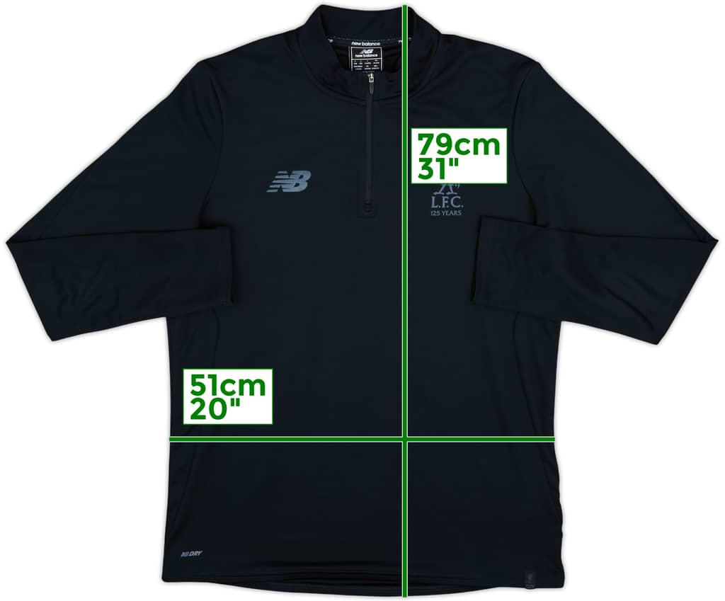 2017-18 Liverpool New Balance 1/4 Zip Drill Top - 8/10 - (L)