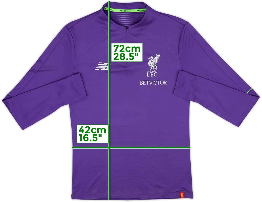 2018-19 Liverpool New Balance 1/4 Zip Drill Top - 9/10 - (S)
